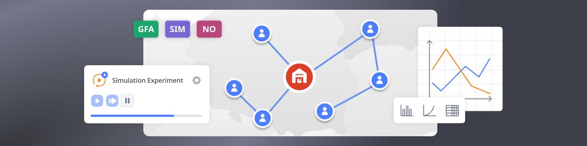 Schematic representation of anyLogistix Sandbox interface