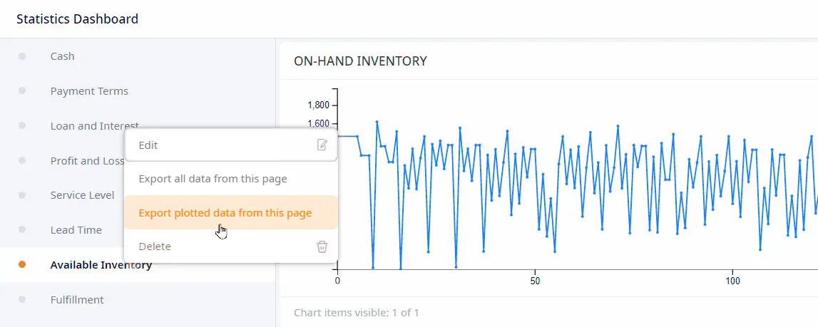 Exporting statistics from experiment results: either as raw or plotted data