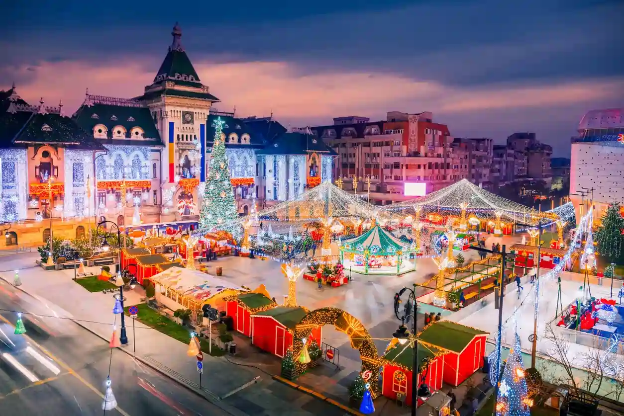 The photo of the Craiova Christmas market